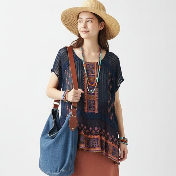 Embroidered Tunic Top By A Beautiful Soul NEW 18 20 Plus - Picture 8 of 9